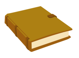 Illustration of a Book with a Yellow Cover png