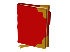 Illustration of a Book with a Red Cover png