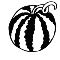 arte de linha de frutas de melancia png