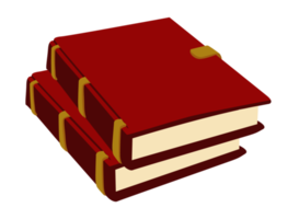 Illustration eines Buches mit rotem Einband png