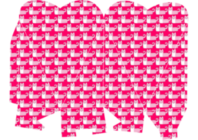 design de embalagem de caixa de amor com tema de gato fofo png