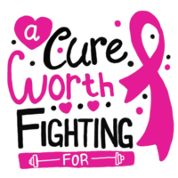 design de tipografia sobre câncer de mama png