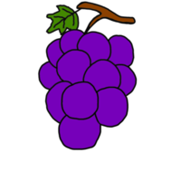 ilustración de fruta de uva png