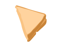 Illustration of a Triangular Slice of Bread png