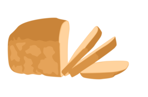 Illustration of Bread with Multiple Slices png