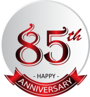 85th anniversary celebration label png