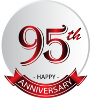 95 ° anniversario celebrazione etichetta png