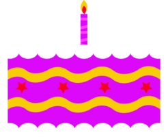 illustration d'élément de décoration de gâteau d'anniversaire png