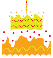 ilustración de elemento de decoración de pastel de cumpleaños png