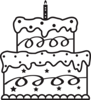 illustration d'élément de décoration de gâteau d'anniversaire png