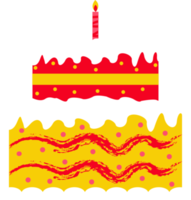 illustration d'élément de décoration de gâteau d'anniversaire png