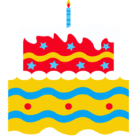 ilustración de elemento de decoración de pastel de cumpleaños png