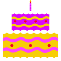 birthday cake decoration element illustration png