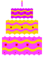 compleanno torta decorazione elemento illustrazione png