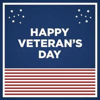 Veterans day post design template vector