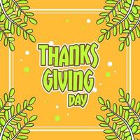 Thanks giving template design vector