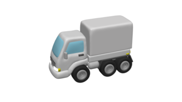 consegna camion cartone animato 3d png