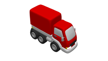 Delivery Truck cartoon 3d png