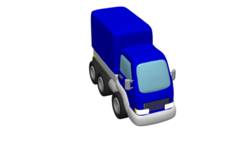 Delivery Truck cartoon 3d png