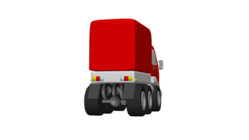 consegna camion cartone animato 3d png