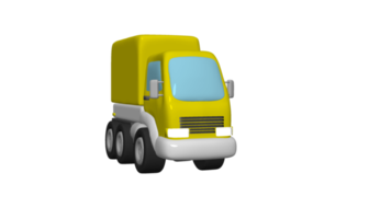 consegna camion cartone animato 3d png