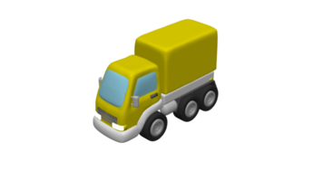 Delivery Truck cartoon 3d png