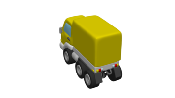 Delivery Truck cartoon 3d png