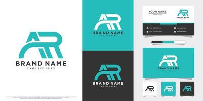 Monogram latter logo design initial ar for business with creative concept vector