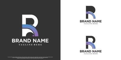 Bundle icon  latter logo design initial r for business with creative concept vector