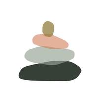 Balance stones for spa. Zen concept of concentration. Simple illustration vector