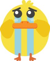 personnage de dessin animé de canard qui pleure png