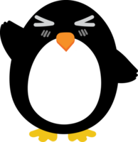 Bored penguin cartoon character crop-out png