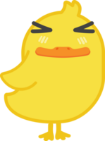 recorte de personagem de desenho animado de pato entediado png