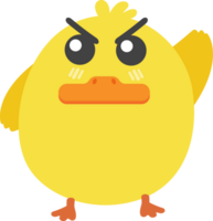 personnage de dessin animé de canard en colère png