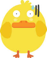 recorte de personagem de desenho animado de pato surpreso png