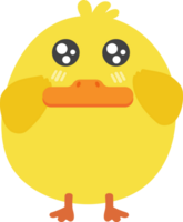 recorte de personagem de desenho animado de pato divertido png