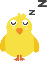 pollito dormido personaje de dibujos animados crop-out png