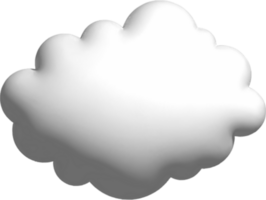 nuage 3d blanc png