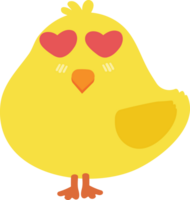 chick in love cartoon character crop-out png