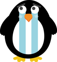 Crying penguin cartoon character crop-out png