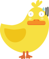 personnage de dessin animé de canard surpris png