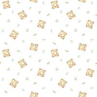 Christmas watercolor seamless pattern with gift boxes and holly. Festive illustration for wrapping paper, textiles, wallpaper, fabric, design elements vector