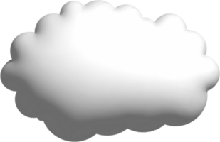 nube blanca 3d png