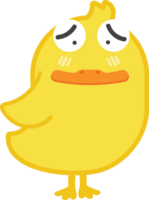 personnage de dessin animé de canard triste png
