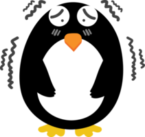 recorte de personaje de dibujos animados de pingüinos fríos png