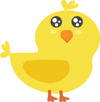 recorte de personaje de dibujos animados lindo pollito png