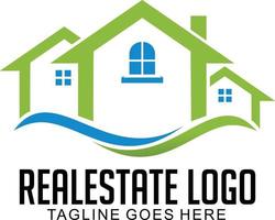 concepto de diseño de logotipo de hogar y bienes raíces vector