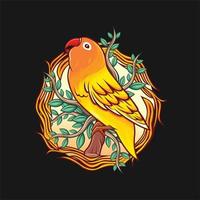 Lovebird design vector and illustration