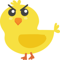angry chick cartoon character crop-out png