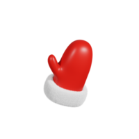 3d Christmas Santa Glove png